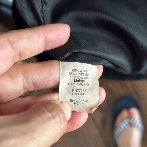 J. Crew Black Hooded Coat with Toggles - Picture 6 of 7